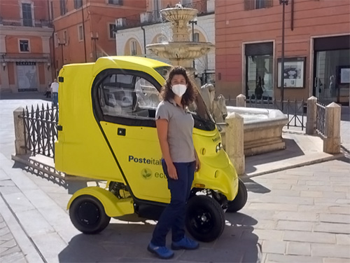 Poste italiane: per la prima volta a Rieti in servizio i nuovi quadricicli «green»