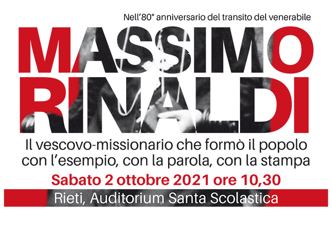 A Rieti l'incontro culturale per l'80°anniversario del transito del Venerabile Massimo Rinaldi